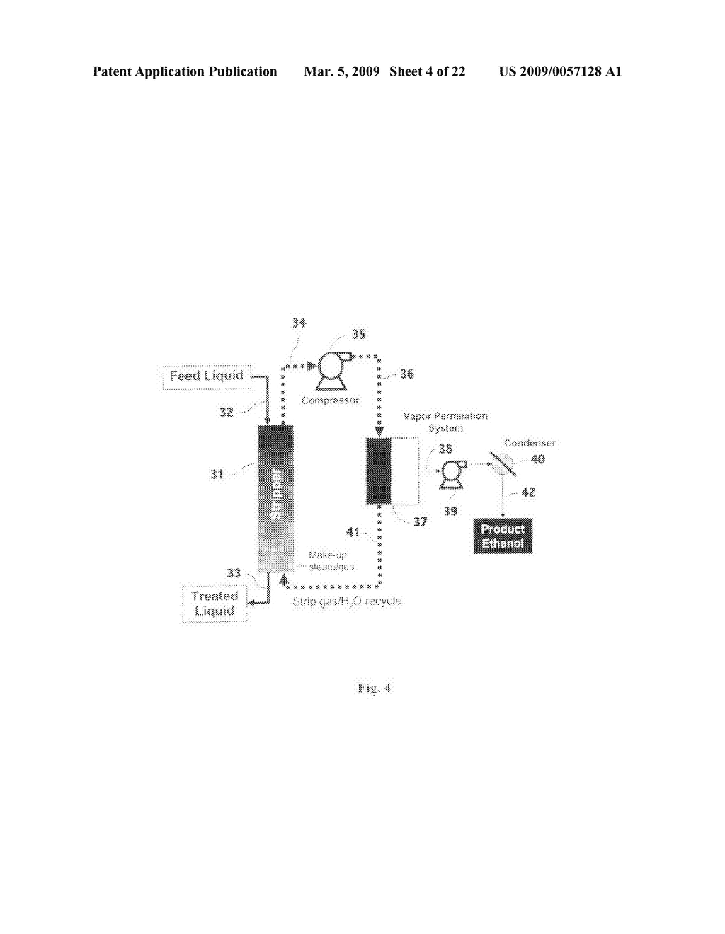 Liquid separation by membrane assisted vapor stripping process - diagram, schematic, and image 05