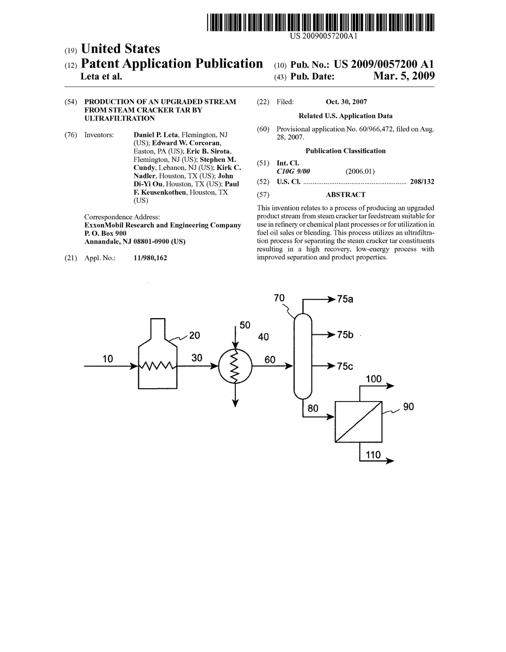 Production of an upgraded stream from steam cracker tar by ultrafiltration - diagram, schematic, and image 01