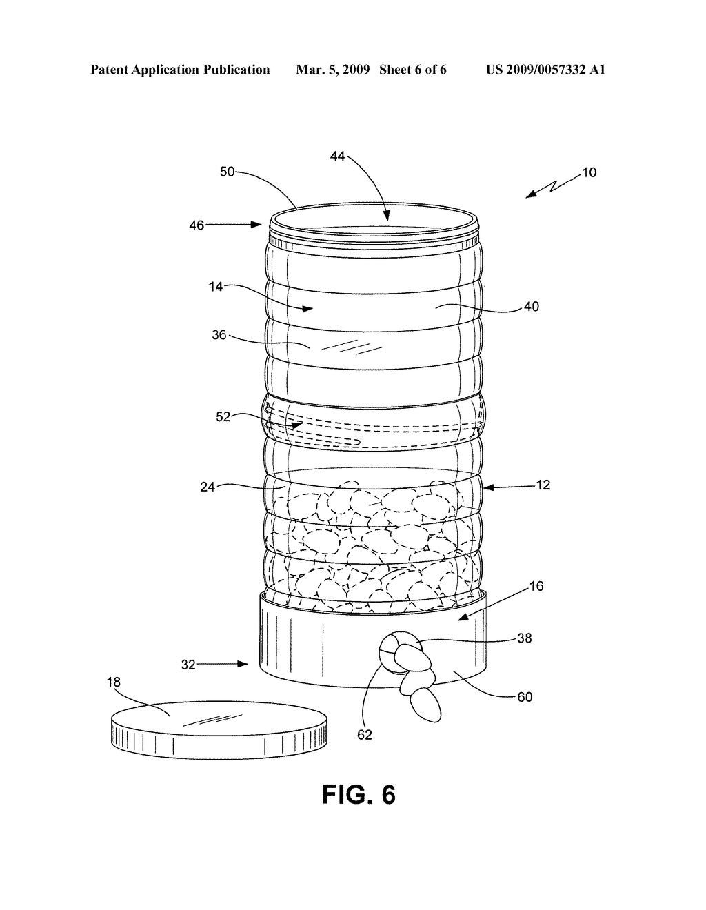 Food container having separate refuse disposal receptacle - diagram, schematic, and image 07