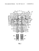 Staggered Cylinders in a Valve Gate Apparatus diagram and image