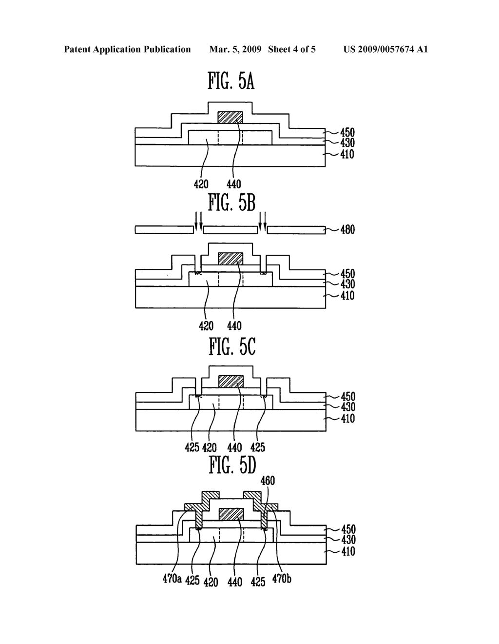 Thin film transistor, light-emitting display device having the same and associated methods - diagram, schematic, and image 05