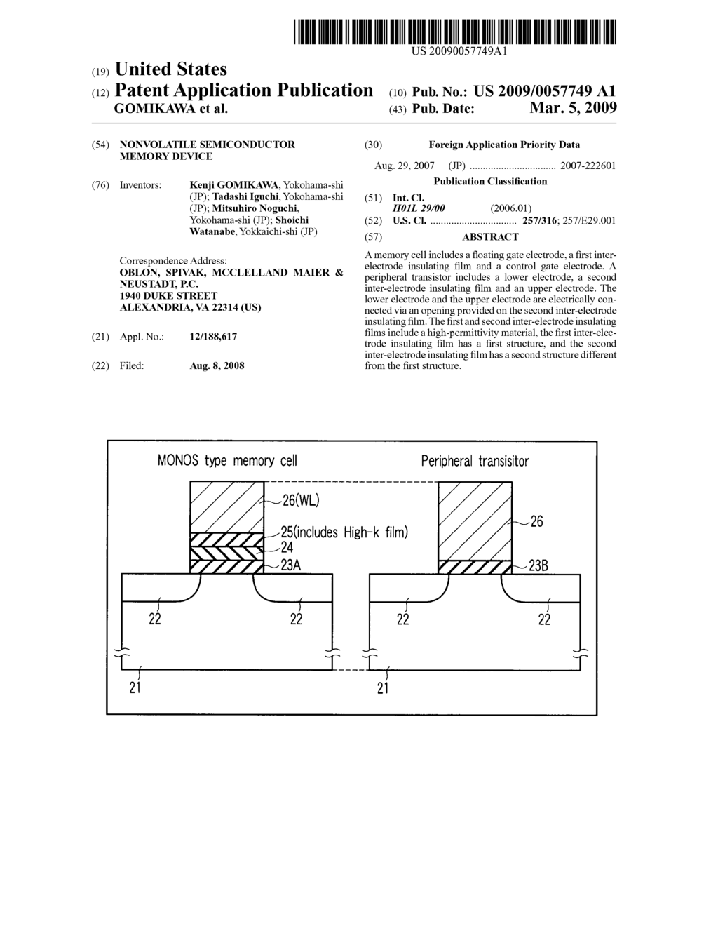 NONVOLATILE SEMICONDUCTOR MEMORY DEVICE - diagram, schematic, and image 01