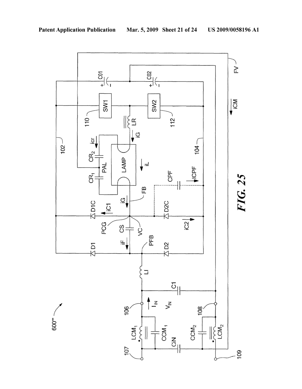 CIRCUIT HAVING EMI AND CURRENT LEAKAGE TO GROUND CONTROL CIRCUIT - diagram, schematic, and image 22