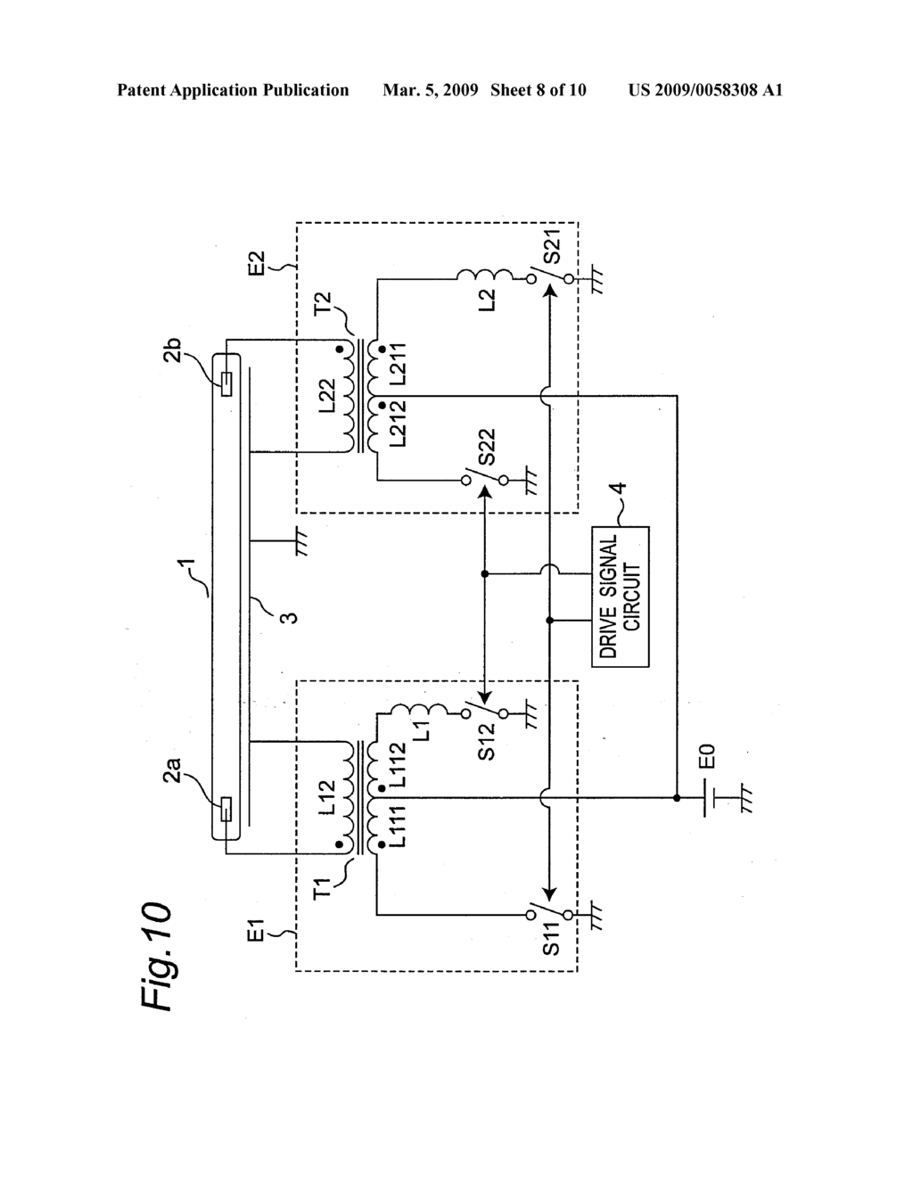 APPARATUS AND METHOD FOR LIGHTING DIELECTRIC BARRIER DISCHARGE LAMP - diagram, schematic, and image 09