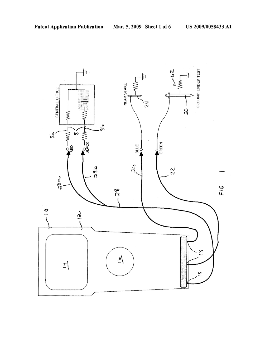 METHOD OF TESTING GROUND RESISTANCE BY MAKING USE OF EXISTING TELEPHONE LINES - diagram, schematic, and image 02