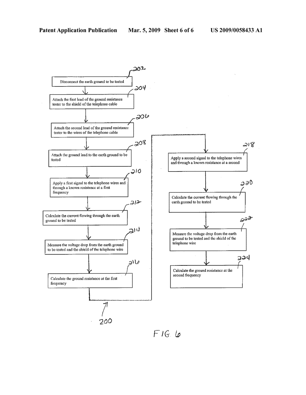 METHOD OF TESTING GROUND RESISTANCE BY MAKING USE OF EXISTING TELEPHONE LINES - diagram, schematic, and image 07