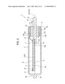 METHOD OF FABRICATING HERMETIC TERMINAL AND HERMETIC TERMINAL, METHOD OF FABRICATING PIEZOELECTRIC OSCILLATOR AND PIEZOELECTRIC OSCILLATOR, OSCILLATOR, ELECTRONIC APPLIANCE, AND RADIO CLOCK diagram and image