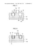 METHOD OF FABRICATING HERMETIC TERMINAL AND HERMETIC TERMINAL, METHOD OF FABRICATING PIEZOELECTRIC OSCILLATOR AND PIEZOELECTRIC OSCILLATOR, OSCILLATOR, ELECTRONIC APPLIANCE, AND RADIO CLOCK diagram and image