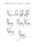 Providing information related to the posture mode of a user applying pressure to a seat component diagram and image