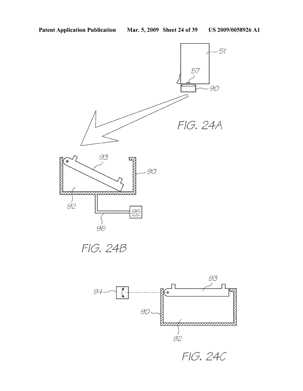 PRINTER HAVING RELATIVE ARCUATELY MOVEABLE SIMPLEX PRINTHEAD AND CAPPING MECHANISM - diagram, schematic, and image 25