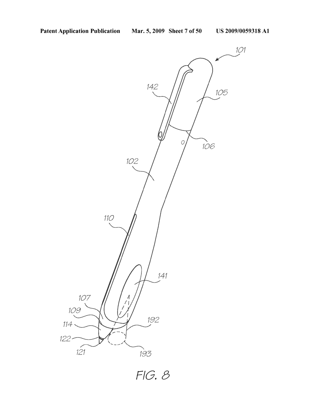 PEN-SHAPED SCANNING DEVICE HAVING A REGION IDENTITY SENSOR - diagram, schematic, and image 08