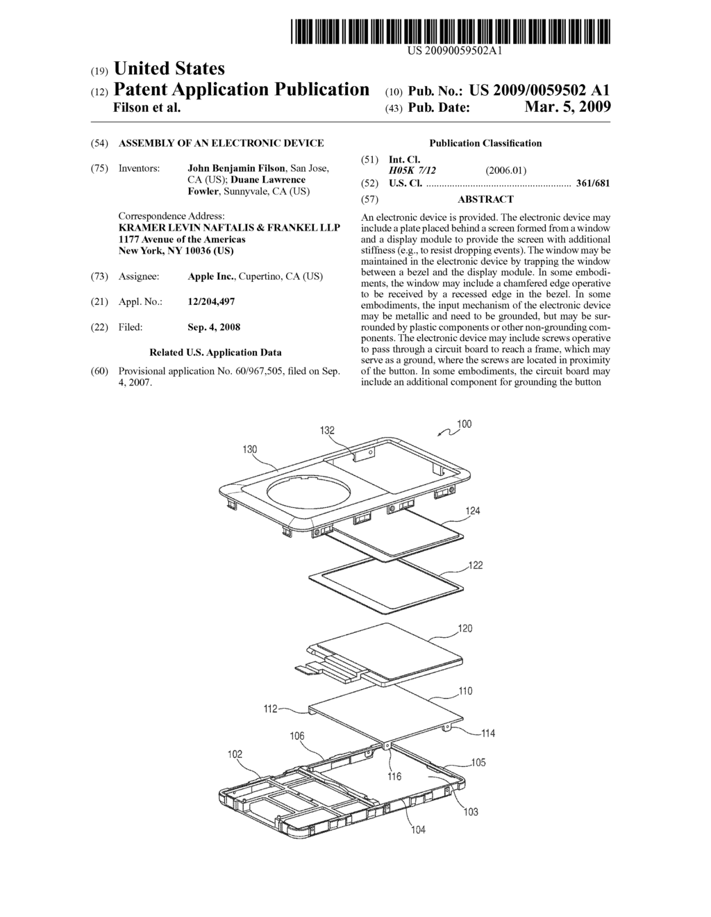 ASSEMBLY OF AN ELECTRONIC DEVICE - diagram, schematic, and image 01