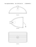 Portable surface skimming illumination device for locating small items on a planar surface diagram and image