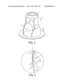 Lighting device with a wallwash reflector assembly diagram and image