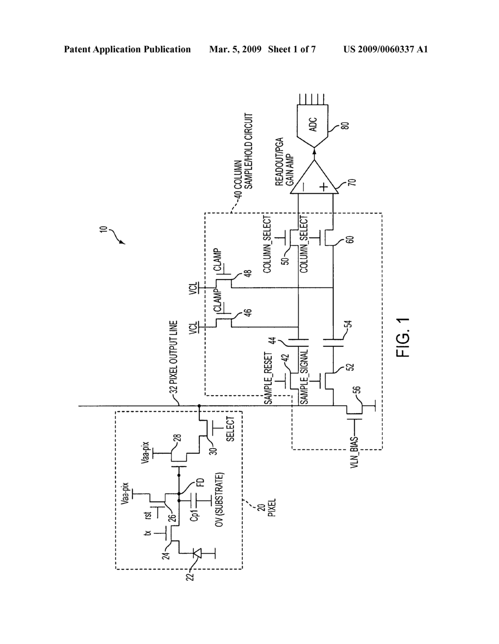 Methods, systems and apparatuses for imager row-wise noise correction - diagram, schematic, and image 02