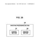 Shooting apparatus and shooting method, information processing apparatus and information processing method, and program diagram and image