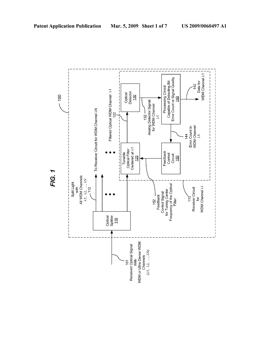 Feedback Controlled Locking of Optical Channel Signals in Optical Receivers in Wavelength Division Multiplexed (WDM) Communication Systems - diagram, schematic, and image 02