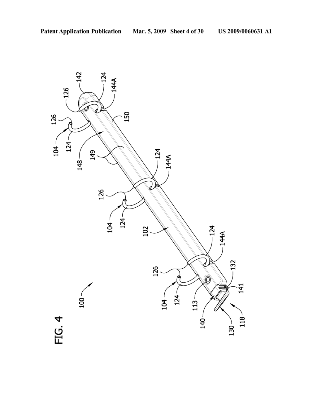 RING BINDER MECHANISM WITH POLYMERIC HOUSING AND TRAVEL BAR - diagram, schematic, and image 05