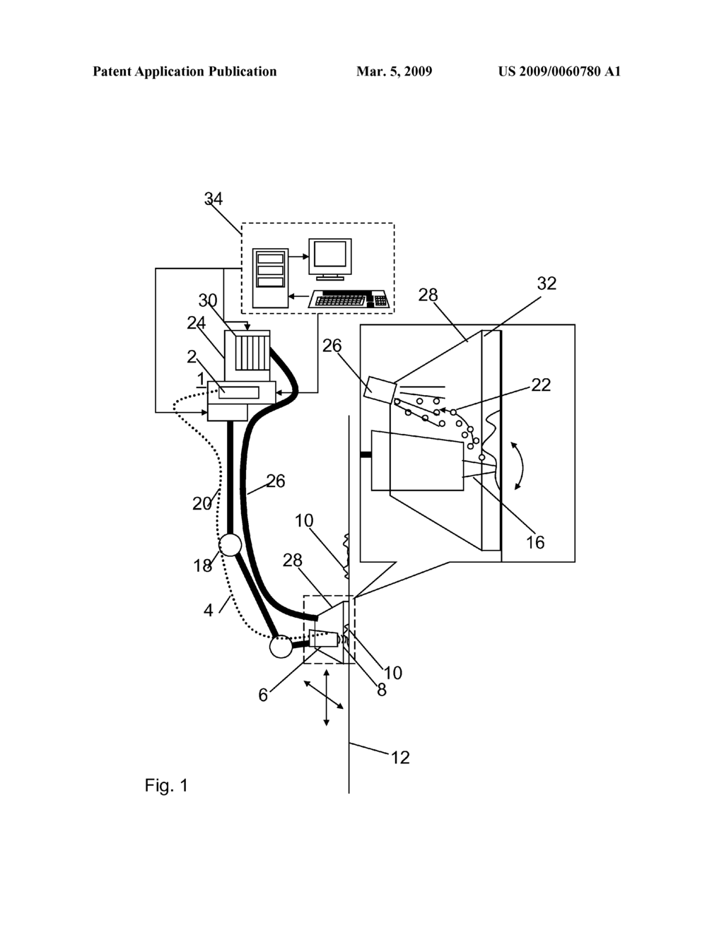 Device and Method for the Treatment and/or Decontamination of Surfaces - diagram, schematic, and image 02