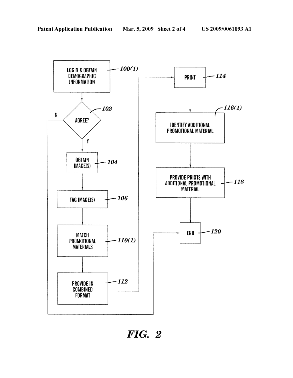 METHODS FOR SPONSORED PRINTING OF IMAGES WITH PROMOTIONAL MATERIAL AND SYSTEMS THEREOF - diagram, schematic, and image 03