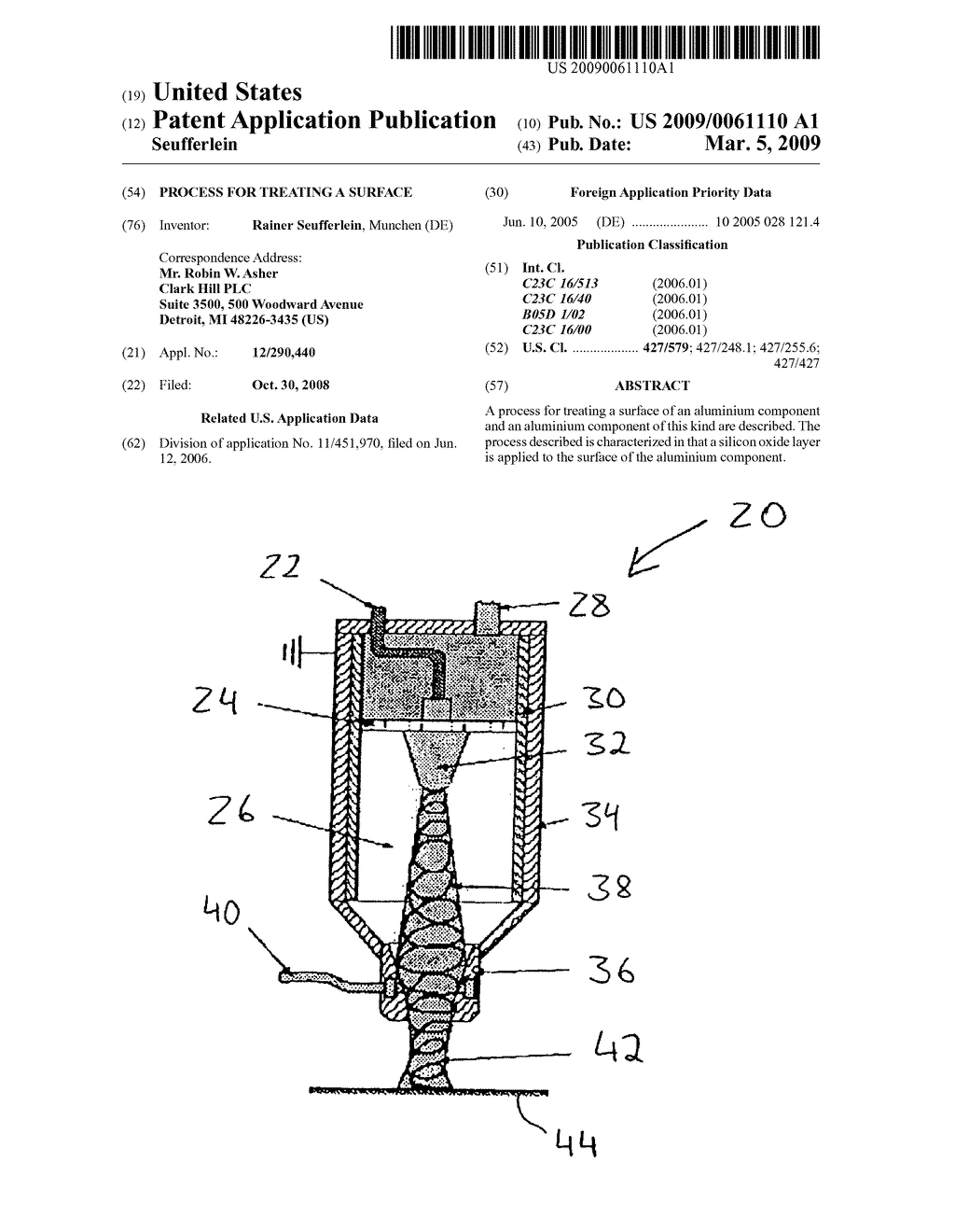 Process for treating a surface - diagram, schematic, and image 01