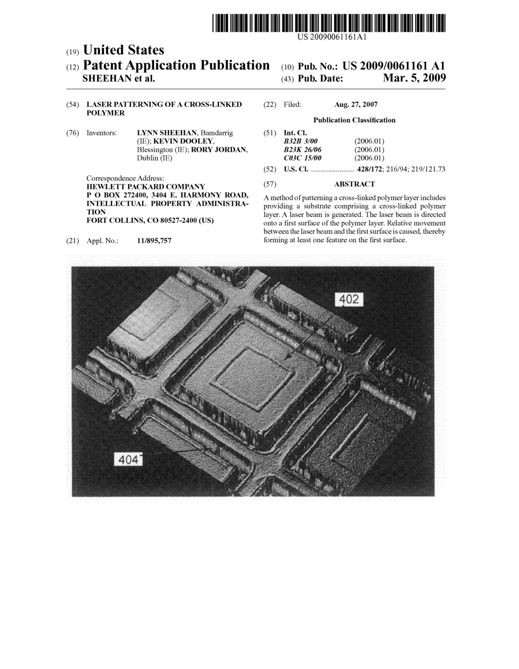 Laser patterning of a cross-linked polymer - diagram, schematic, and image 01