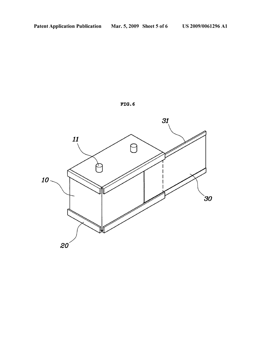 Battery casing assembly for vehicle - diagram, schematic, and image 06