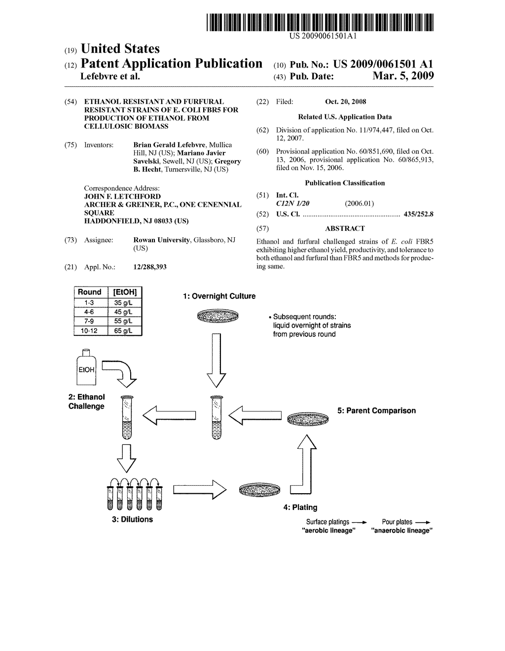 Ethanol resistant and furfural resistant strains of E. coli FBR5 for production of ethanol from cellulosic biomass - diagram, schematic, and image 01