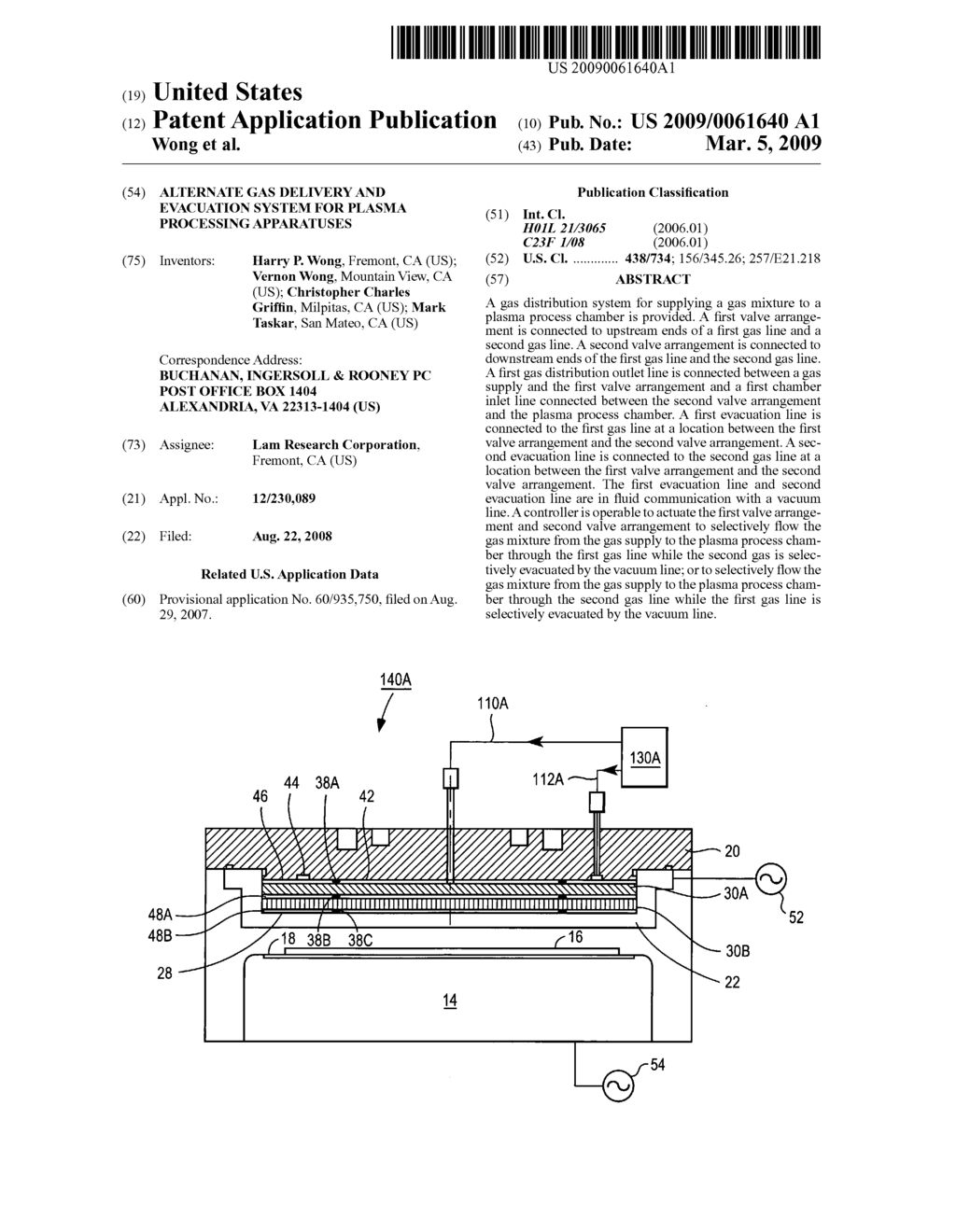 Alternate gas delivery and evacuation system for plasma processing apparatuses - diagram, schematic, and image 01