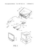 Video signal transmitting device for computer system having analog and digital video signal output functionality diagram and image