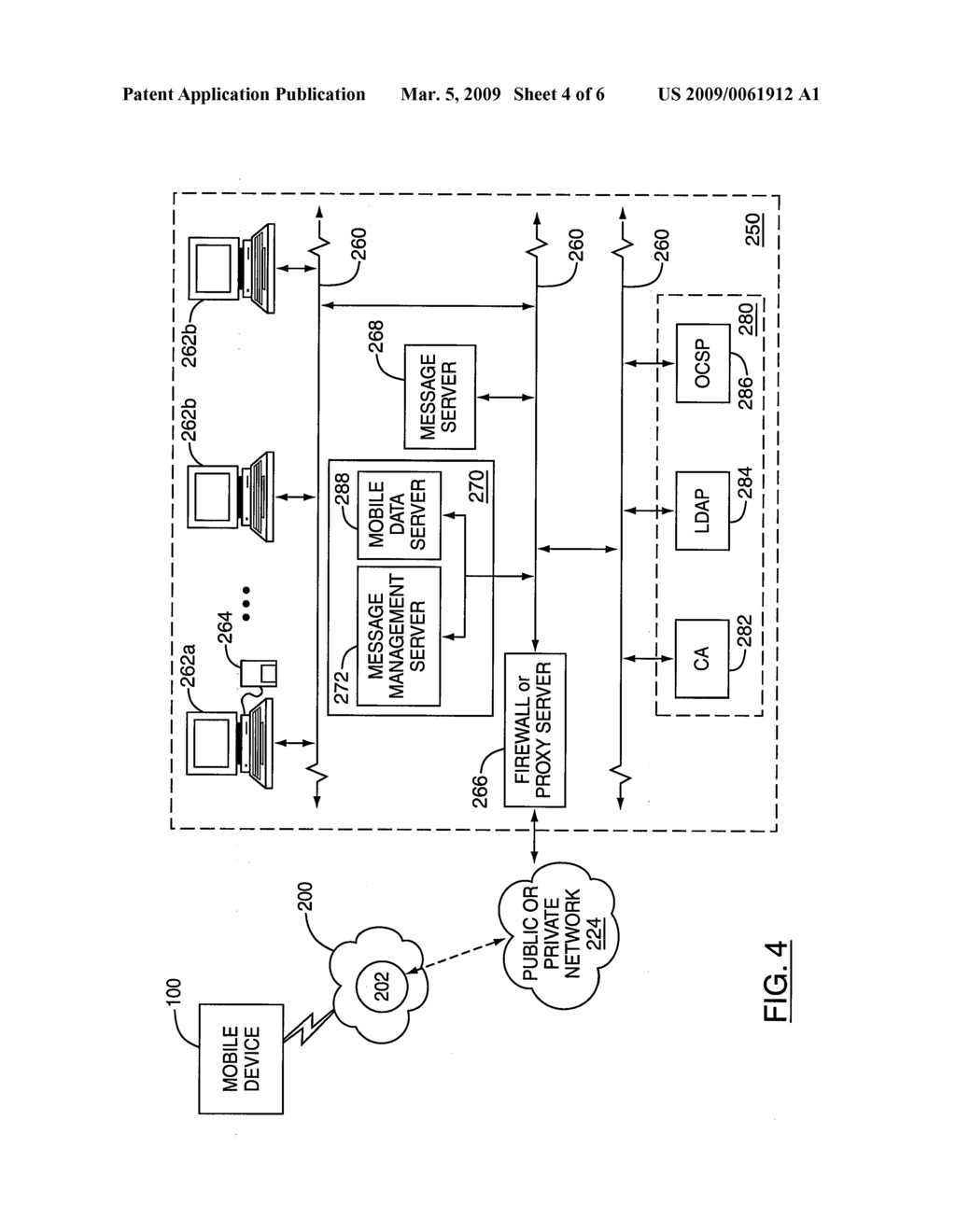 SYSTEM AND METHOD FOR PROCESSING ATTACHMENTS TO MESSAGES SENT TO A MOBILE DEVICE - diagram, schematic, and image 05