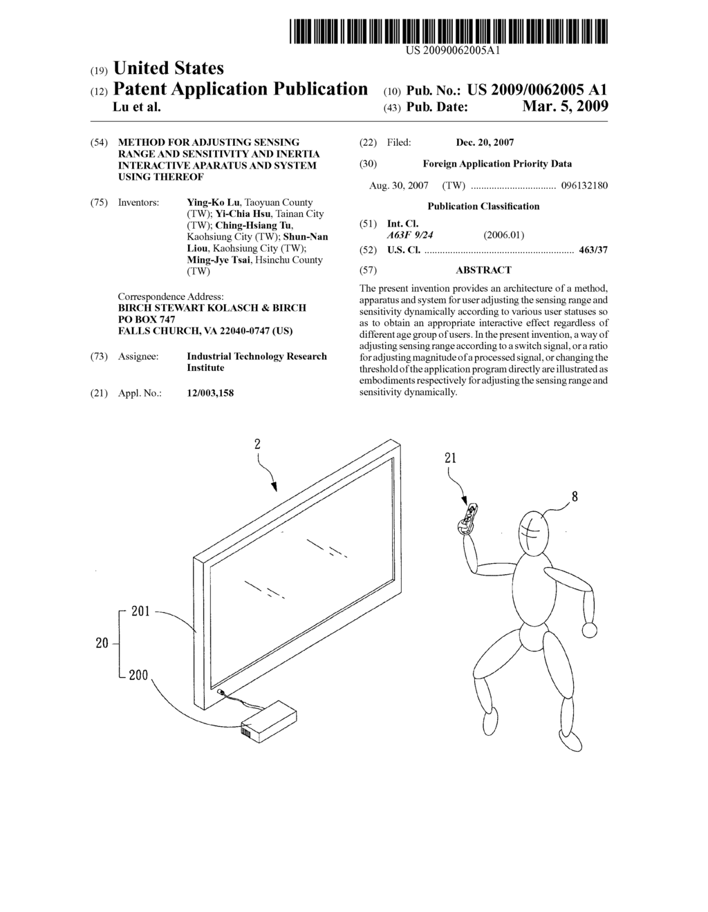 Method for adjusting sensing range and sensitivity and inertia interactive aparatus and system using thereof - diagram, schematic, and image 01