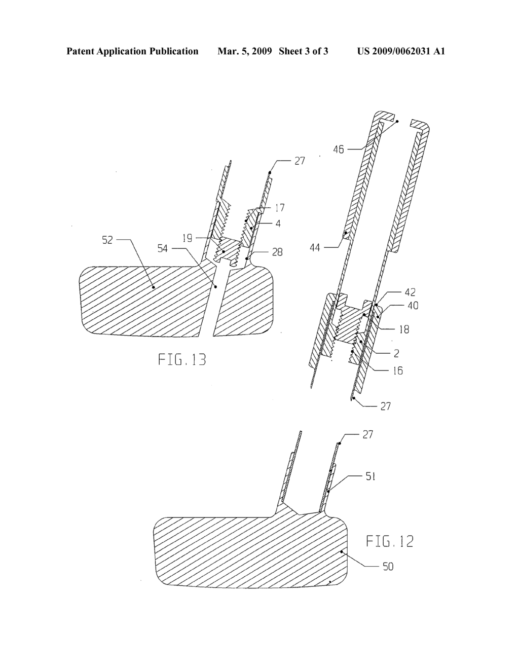 Connection for a golf club shaft - diagram, schematic, and image 04