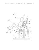 Abdominal exercise device with alarm diagram and image