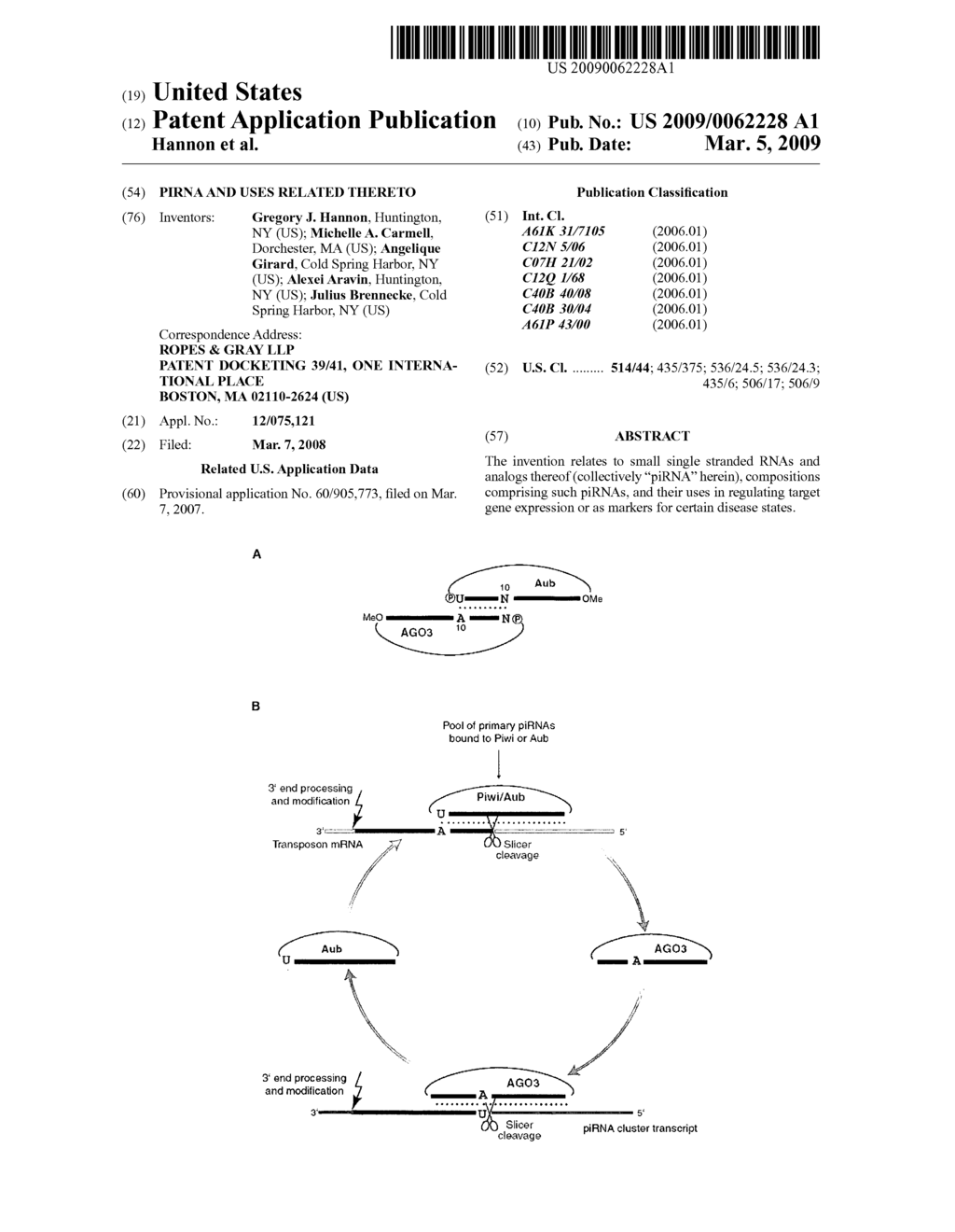 piRNA and uses related thereto - diagram, schematic, and image 01