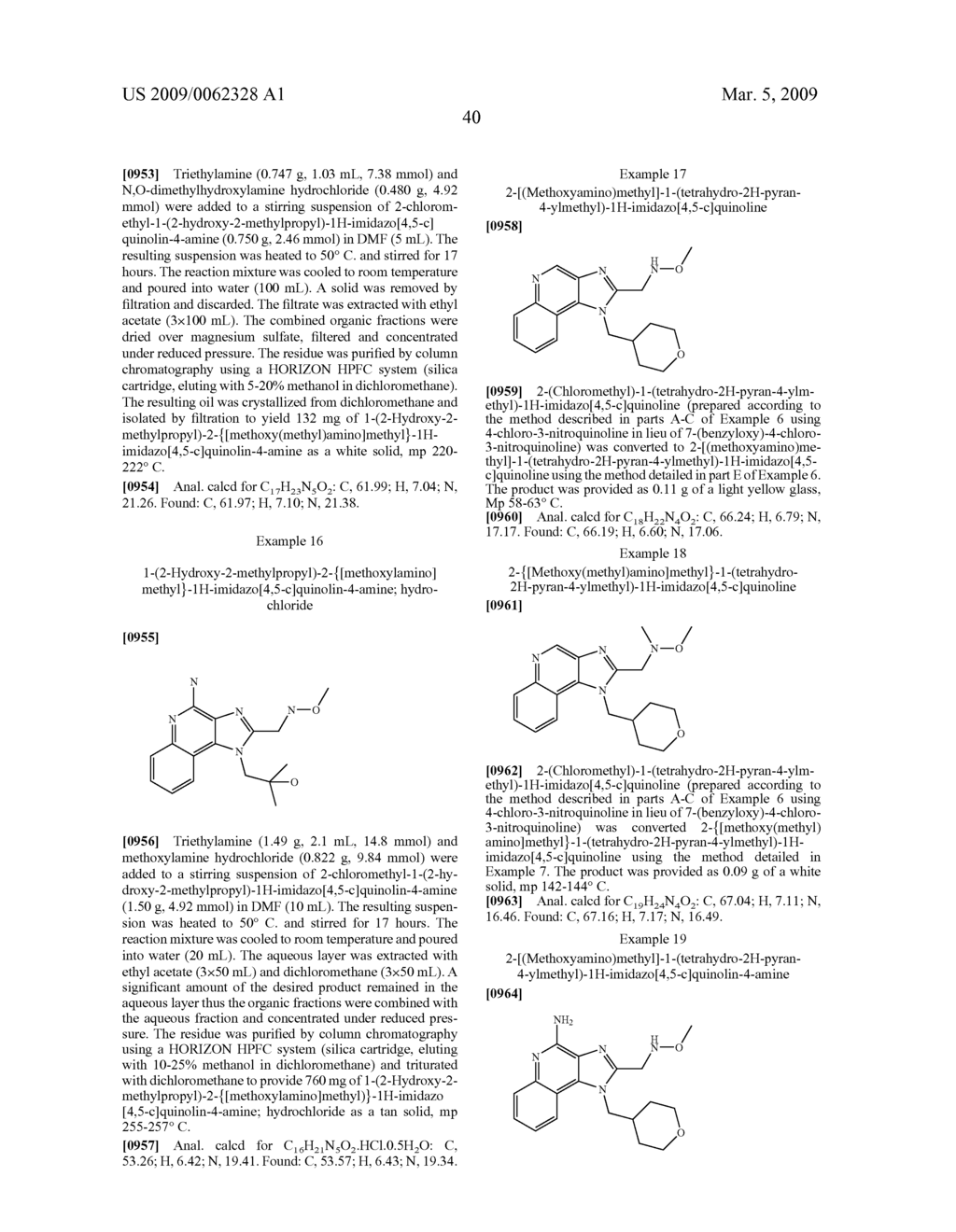 Oxime and Hydroxylamine Substituted Imidazo[4,5-c] Ring Compounds and Methods - diagram, schematic, and image 41