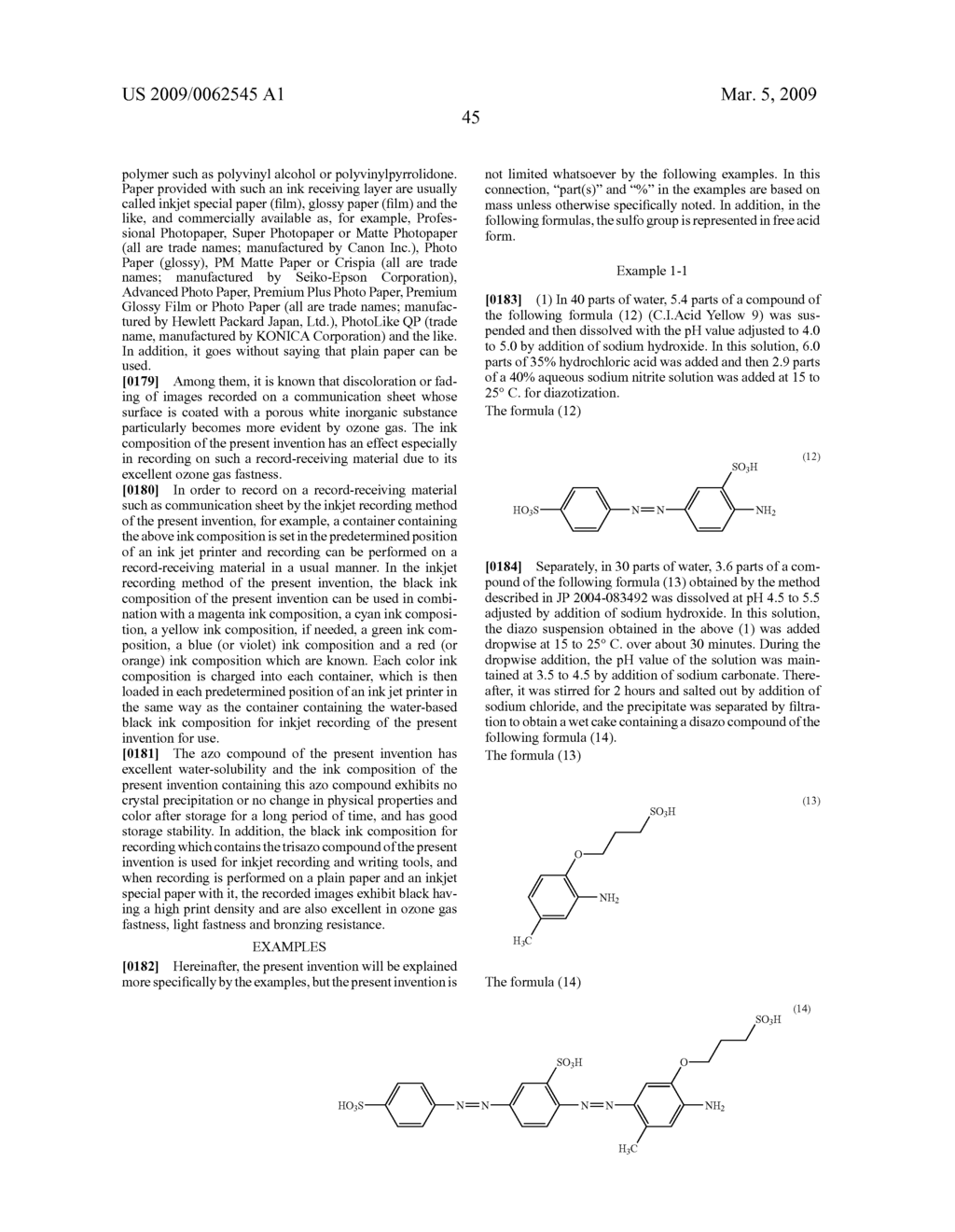 Trisazo Compound, Ink Composition, Recording Method, and Colored Article - diagram, schematic, and image 46