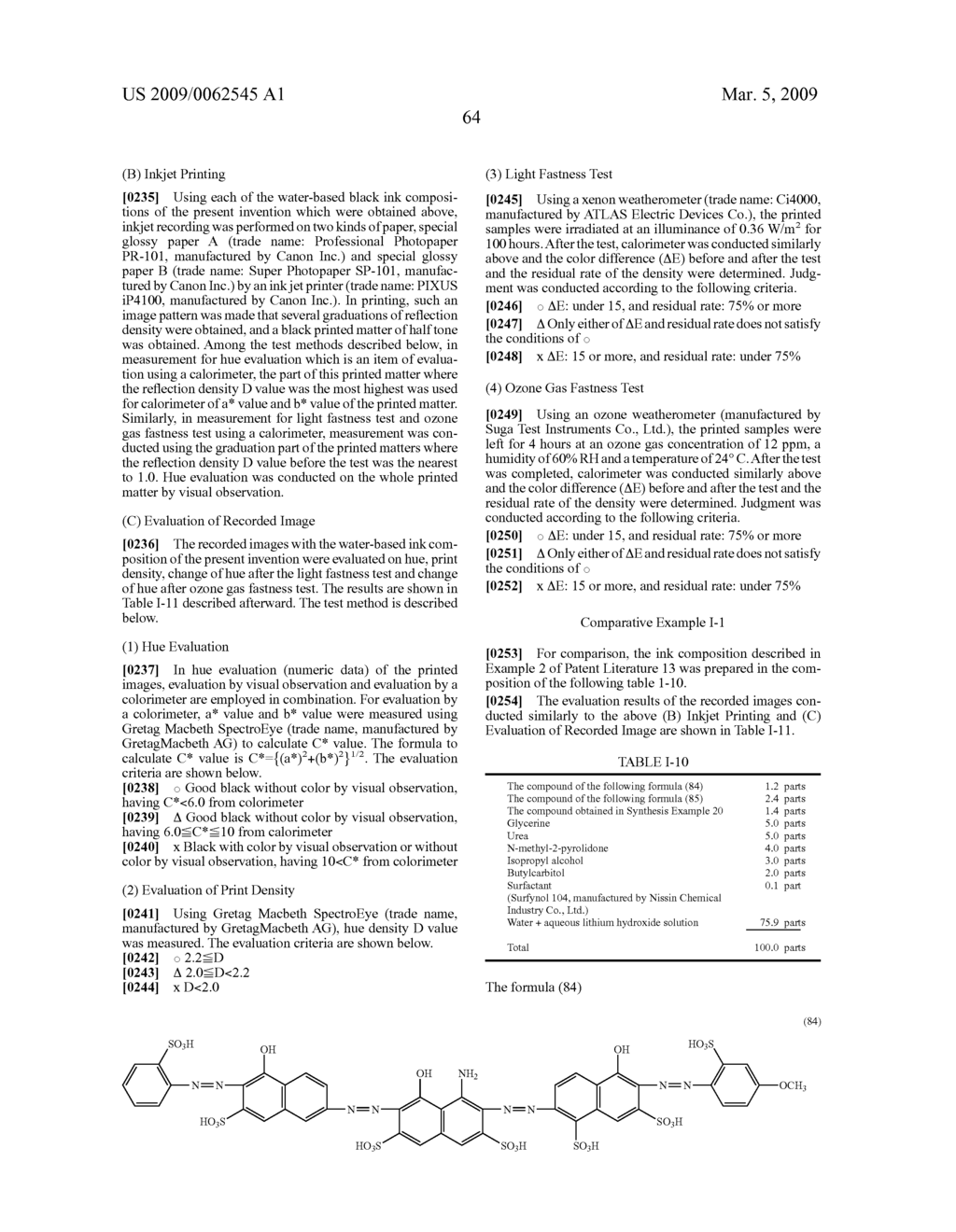 Trisazo Compound, Ink Composition, Recording Method, and Colored Article - diagram, schematic, and image 63