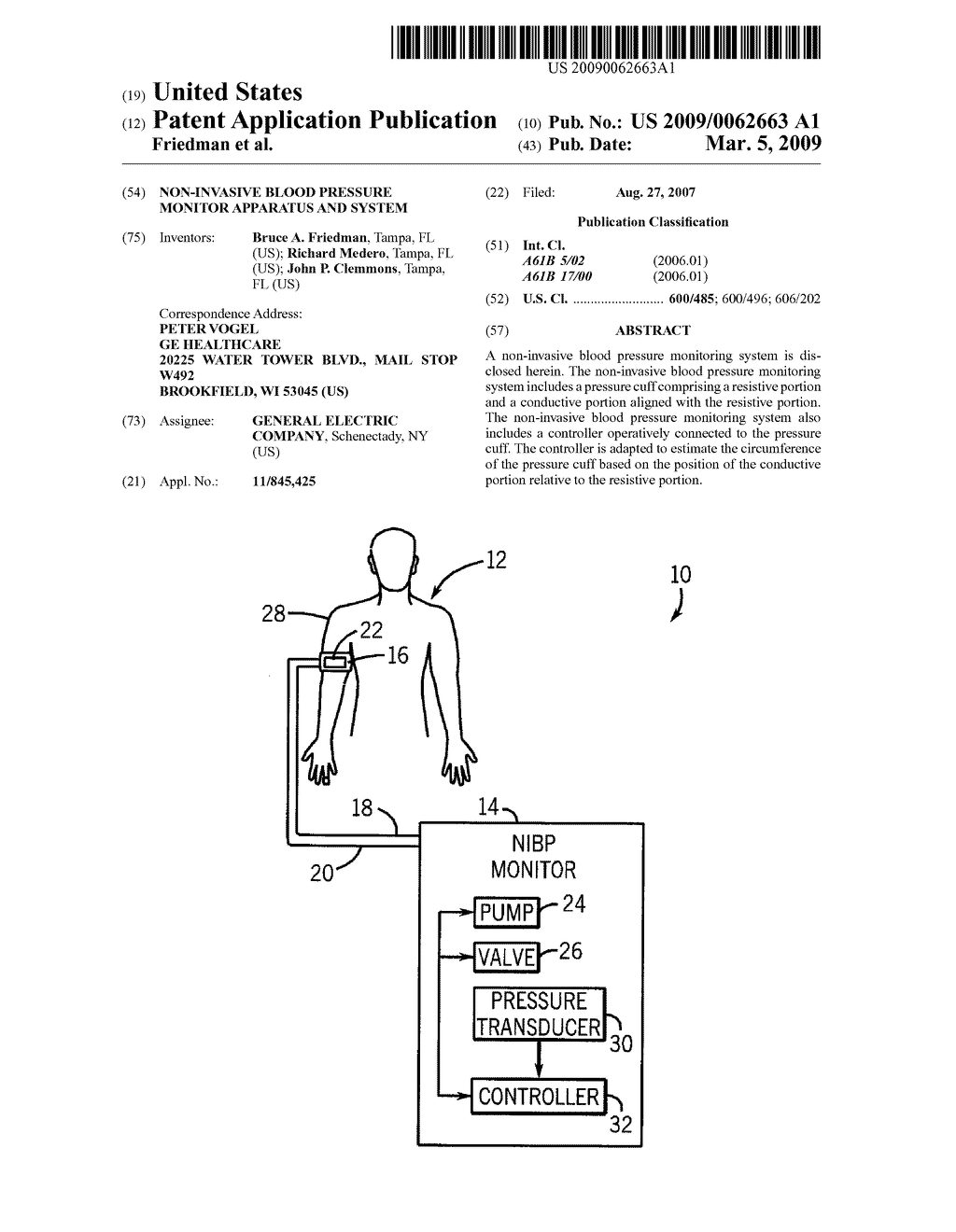 NON-INVASIVE BLOOD PRESSURE MONITOR APPARATUS AND SYSTEM - diagram, schematic, and image 01