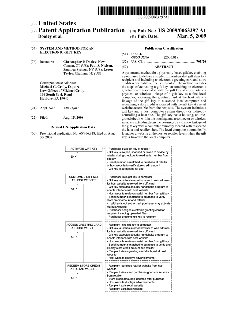 System and Method for an Electronic Gift Key - diagram, schematic, and image 01