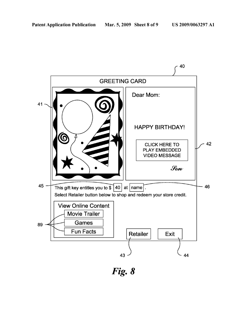 System and Method for an Electronic Gift Key - diagram, schematic, and image 09