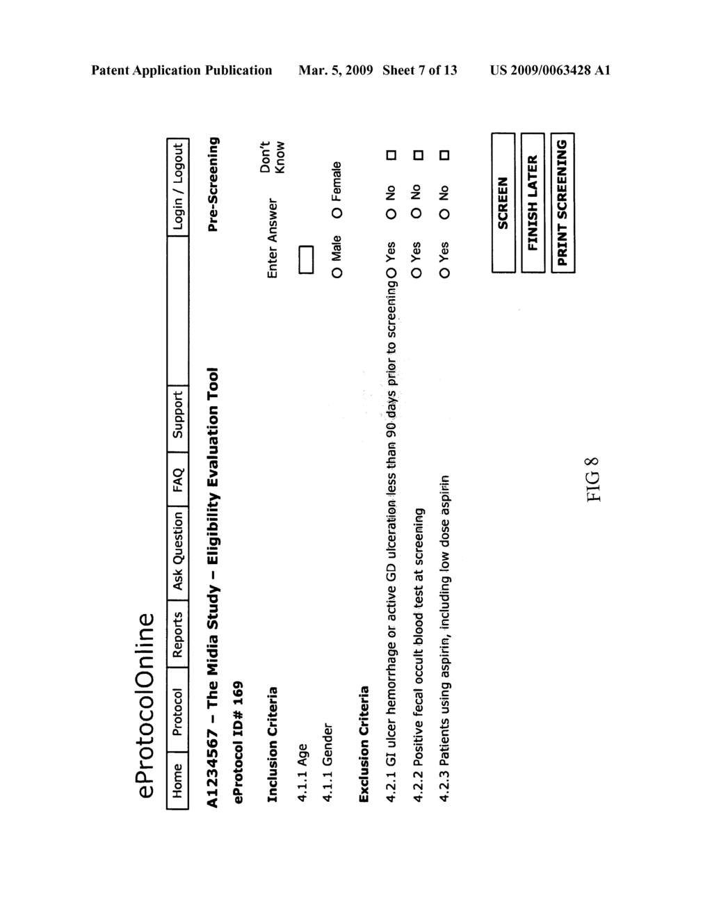 Automated protocol screening to qualify patients to participate in a clinical trial - diagram, schematic, and image 08