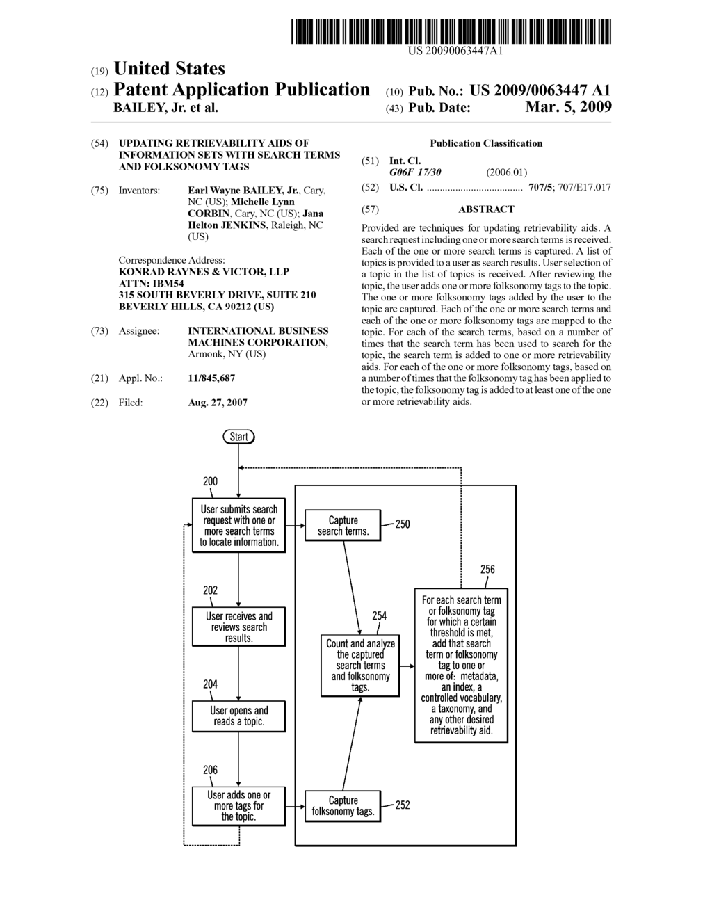 UPDATING RETRIEVABILITY AIDS OF INFORMATION SETS WITH SEARCH TERMS AND FOLKSONOMY TAGS - diagram, schematic, and image 01