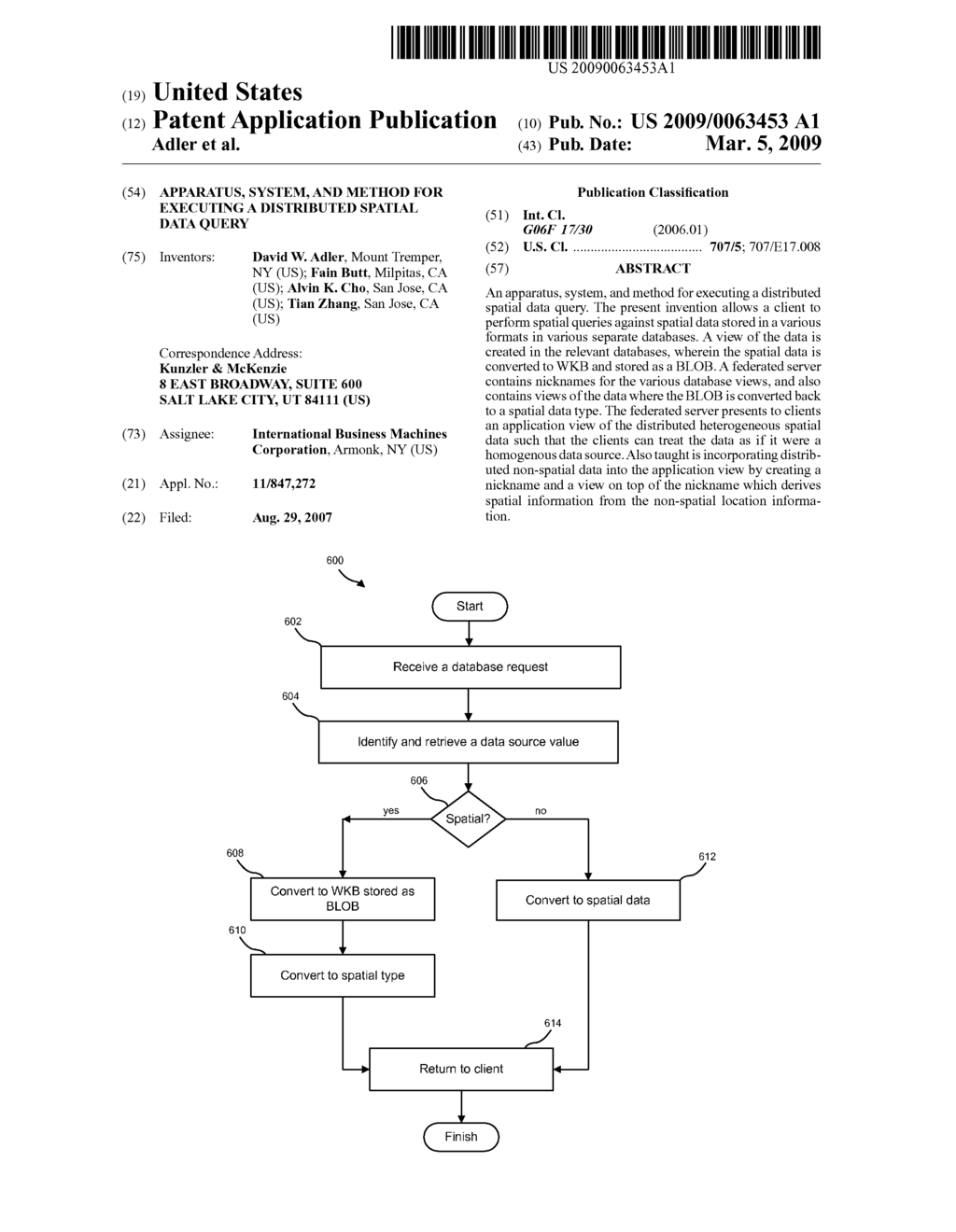 APPARATUS, SYSTEM, AND METHOD FOR EXECUTING A DISTRIBUTED SPATIAL DATA QUERY - diagram, schematic, and image 01