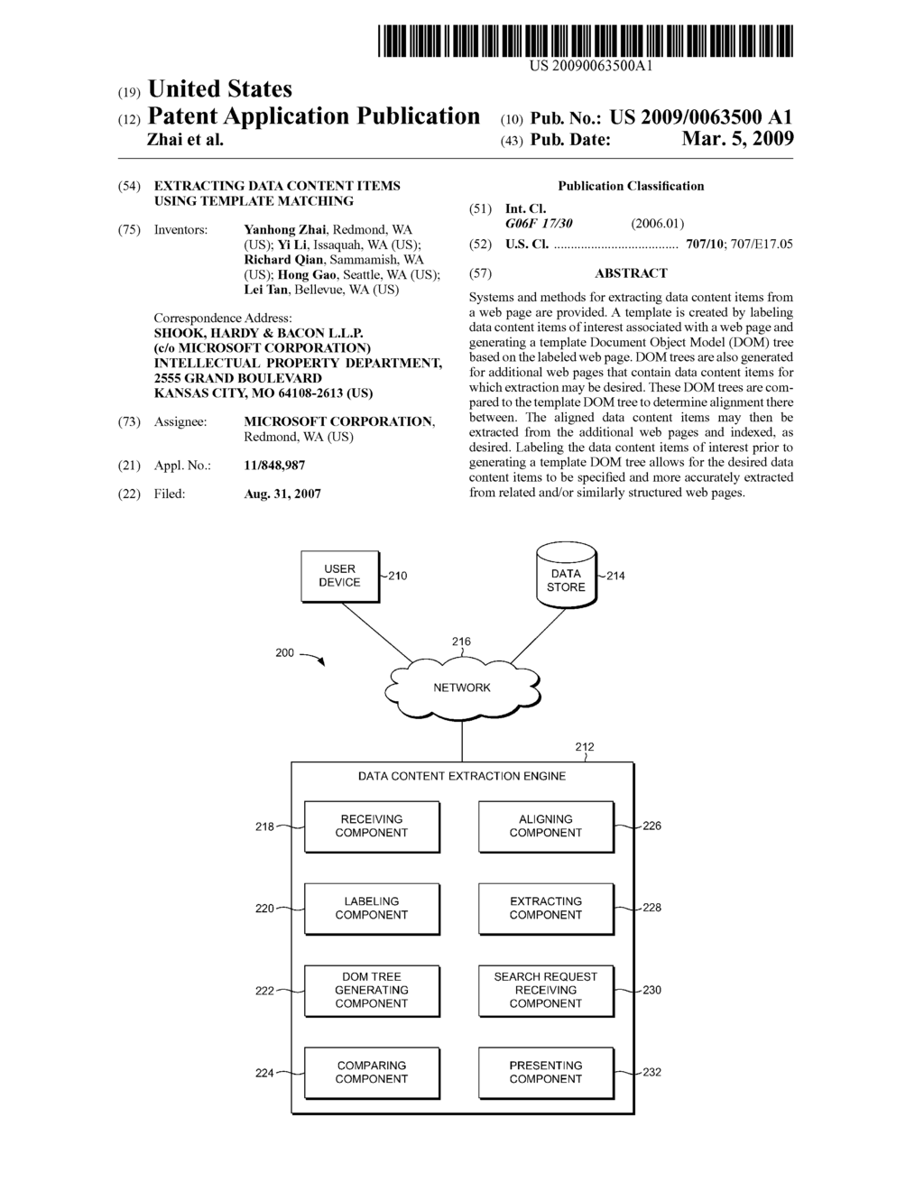 EXTRACTING DATA CONTENT ITEMS USING TEMPLATE MATCHING - diagram, schematic, and image 01