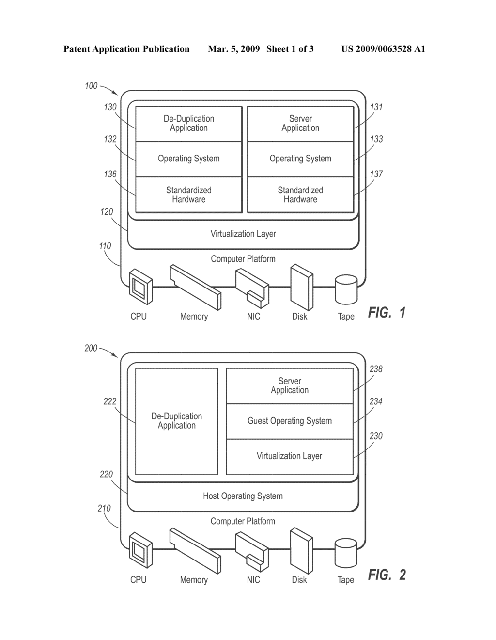 DE-DUPLICATION IN A VIRTUALIZED SERVER ENVIRONMENT - diagram, schematic, and image 02