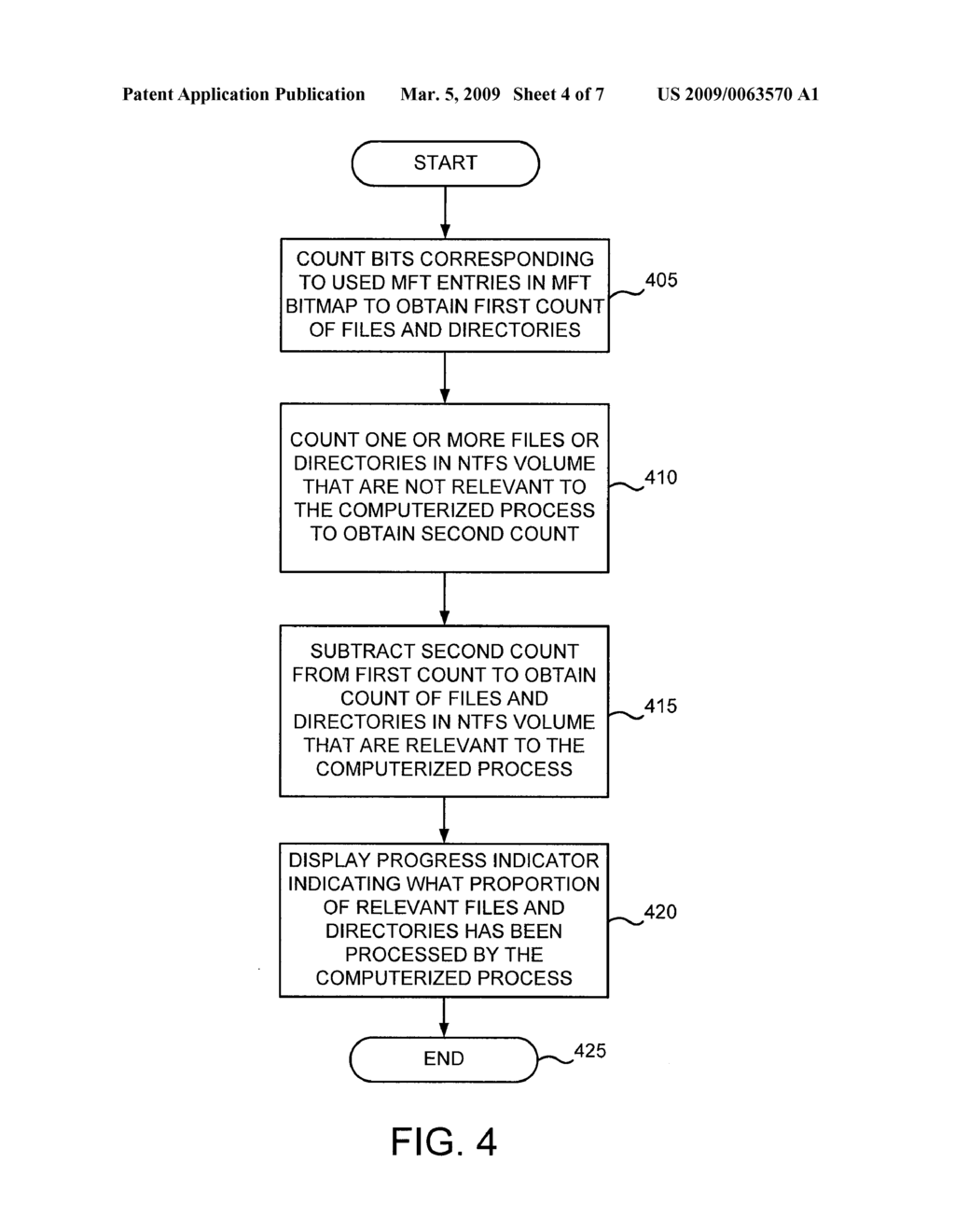 METHOD AND SYSTEM FOR COUNTING FILES AND DIRECTORIES IN A NEW-TECHNOLOGY-FILE-SYSTEM (NTFS) VOLUME THAT ARE RELEVANT TO A COMPUTERIZED PROCESS - diagram, schematic, and image 05