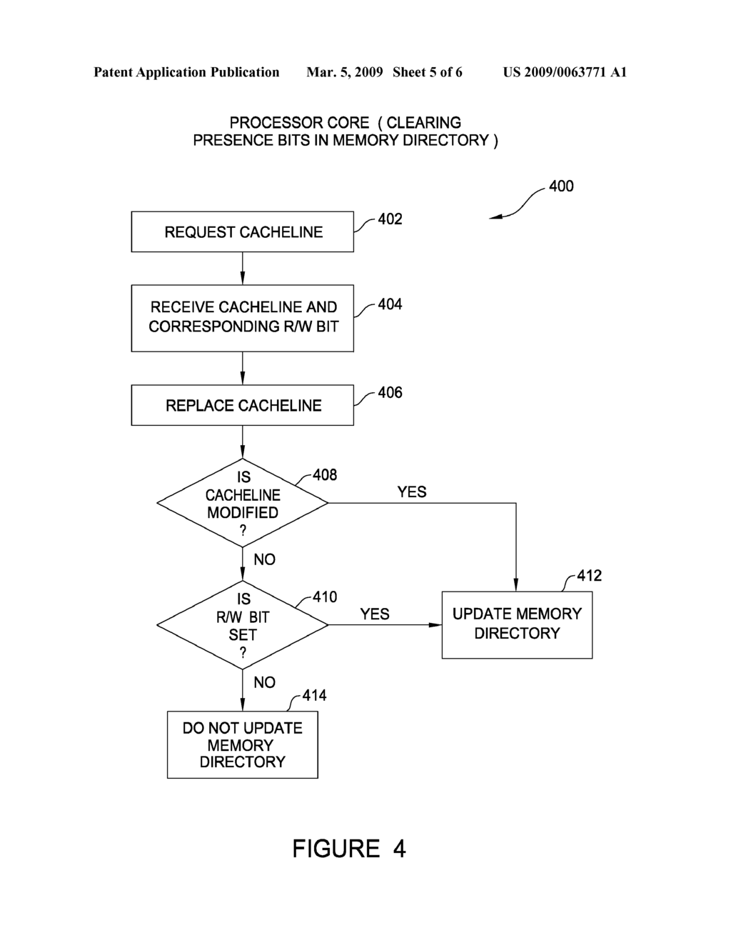 STRUCTURE FOR REDUCING COHERENCE ENFORCEMENT BY SELECTIVE DIRECTORY UPDATE ON REPLACEMENT OF UNMODIFIED CACHE BLOCKS IN A DIRECTORY-BASED COHERENT MULTIPROCESSOR - diagram, schematic, and image 06