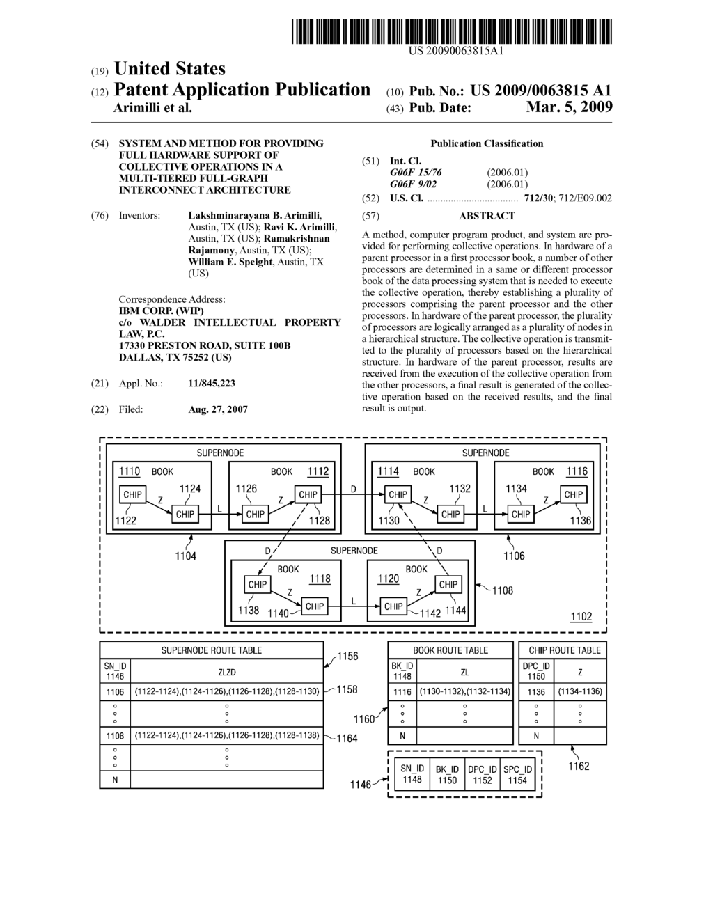 System and Method for Providing Full Hardware Support of Collective Operations in a Multi-Tiered Full-Graph Interconnect Architecture - diagram, schematic, and image 01