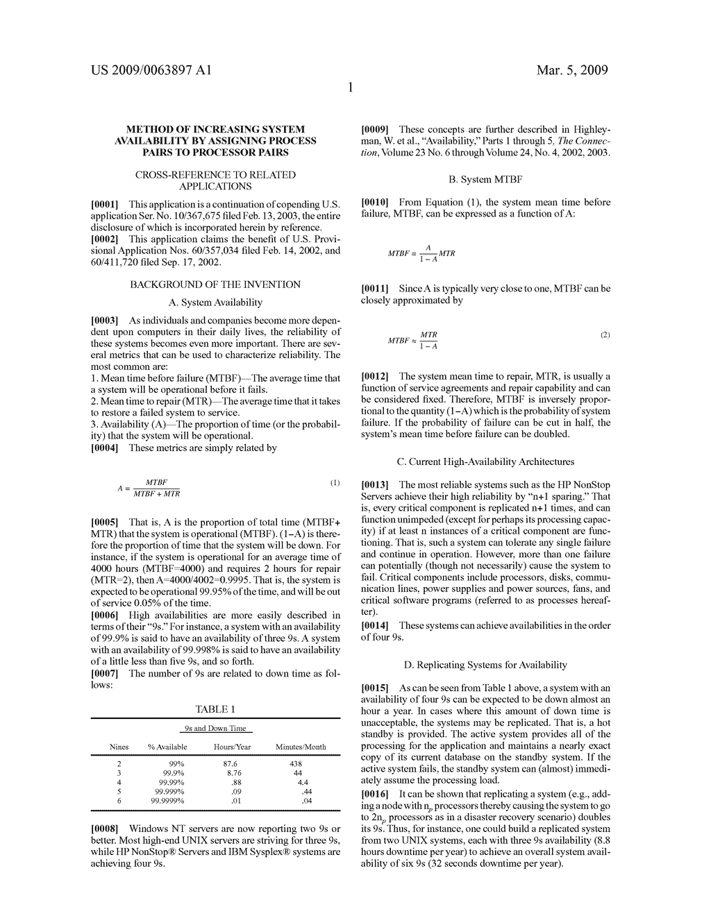 METHOD OF INCREASING SYSTEM AVAILABILITY BY ASSIGNING PROCESS PAIRS TO PROCESSOR PAIRS - diagram, schematic, and image 25